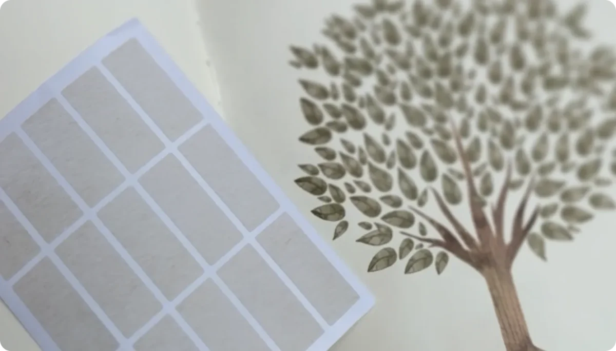 Familienstammbaum Sticker f&uuml;r Mriella Piccolo &ndash; Ein liebevoll gestaltetes Erbst&uuml;ck f&uuml;r kommende Generationen.